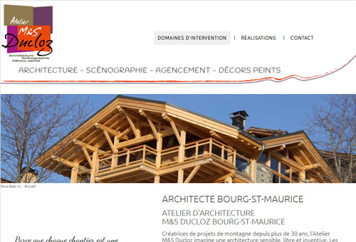 Image du site Internet des architects MS Ducloz