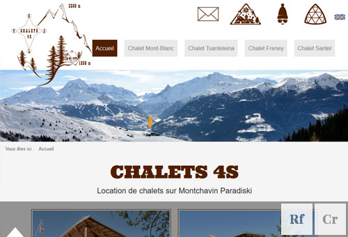 Image du site Internet des locations de chalets sur Montchavin