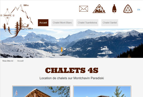 Image du site Internet des locations de chalets sur Montchavin