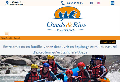 Image du site Internet Oueds & Rios rafting sur l'Ubaye