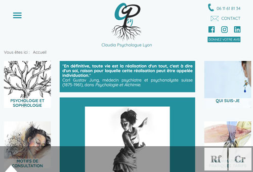 Image du site Internet de Claudia Psychologue à Lyon