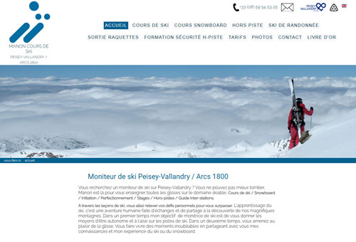 Monitrice de ski Peisey Vallandry